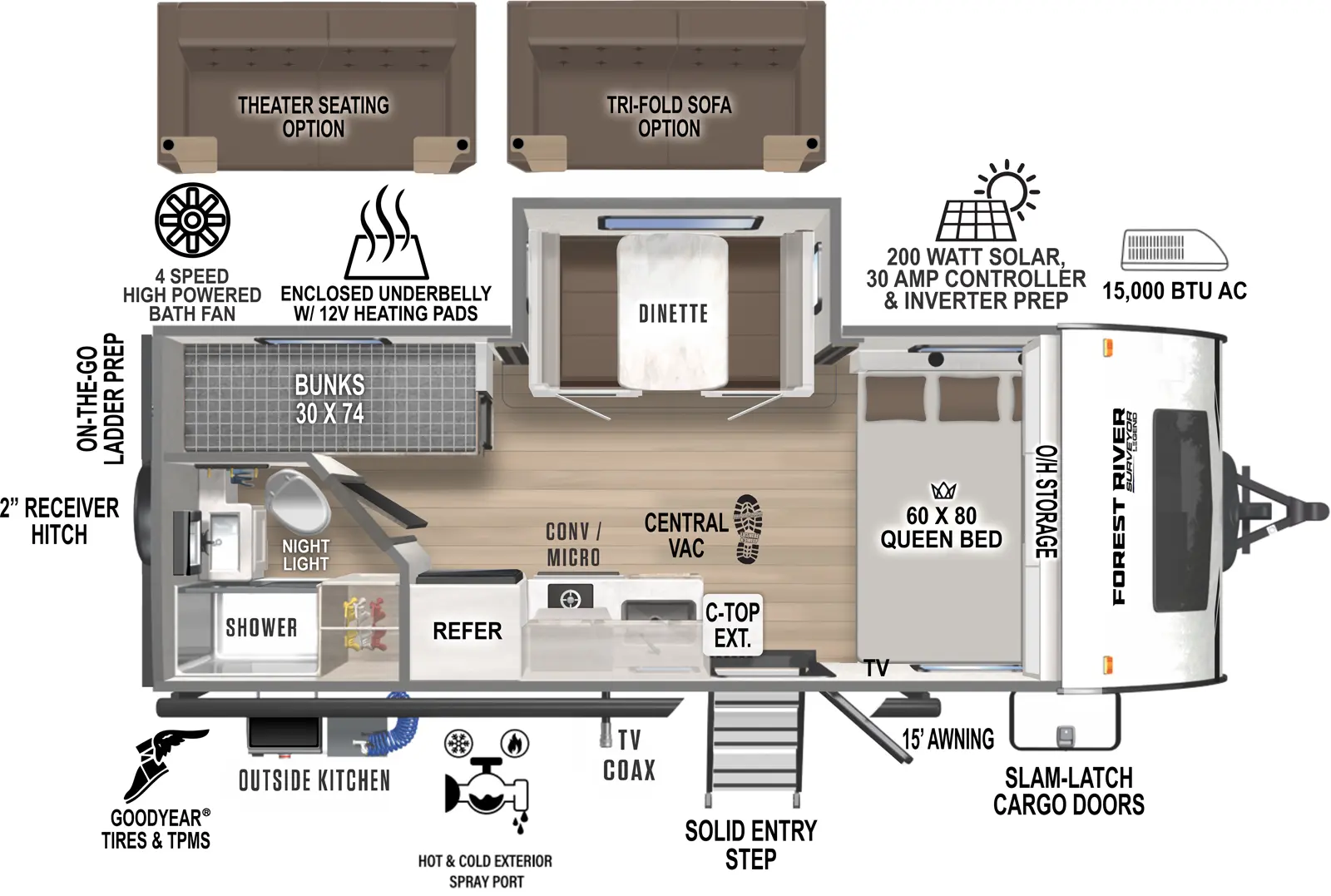 Surveyor Legend 19BHLE Floorplan